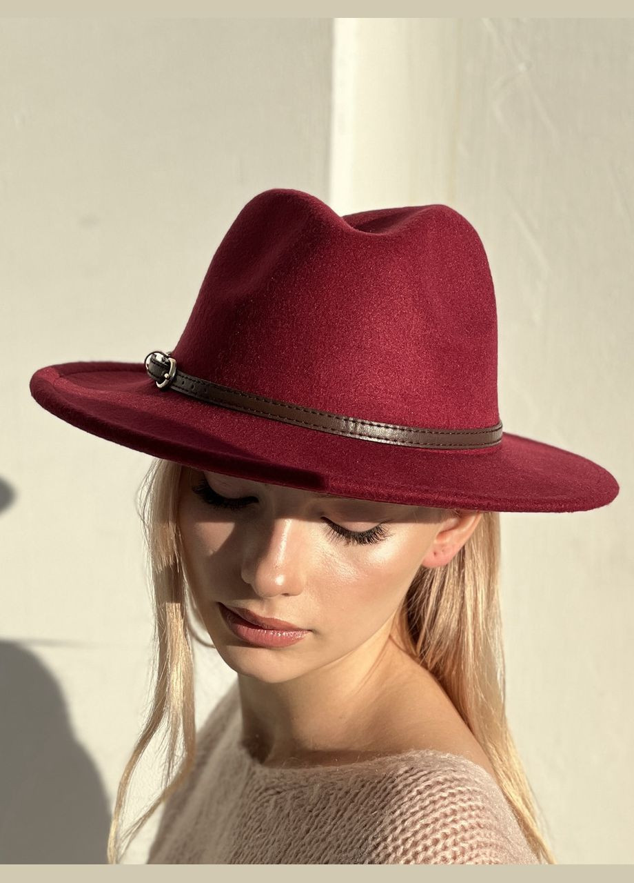 Шляпа фетровая Федора с кожаным ремешком D.Hats (285767422)