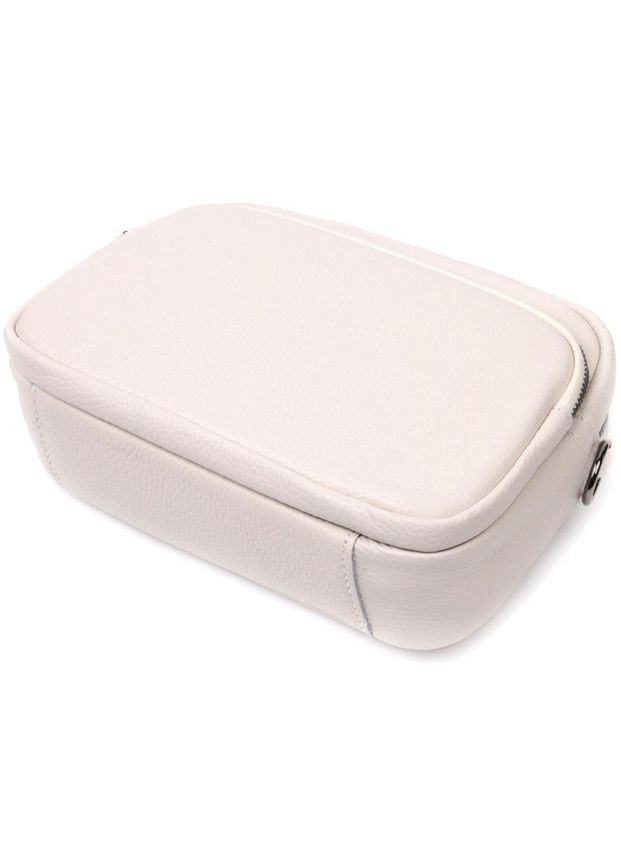 Сумка крос-боді через плече для телефону та документів жіноча з натуральної шкіри маленька Білий 37281 Vintage (353690083)