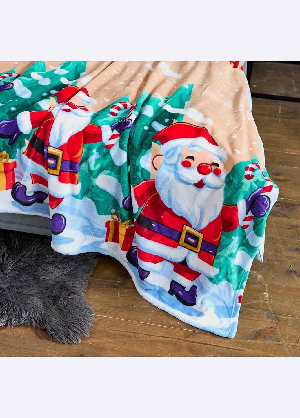 Новогоднее покрывало велюровое 220х200 см Homedec - (369771006)