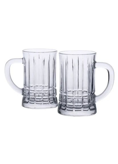 Набор пивных кружек 2 штуки по 530 мл из толстого стекла, прозрачный Yiwu (348431111)