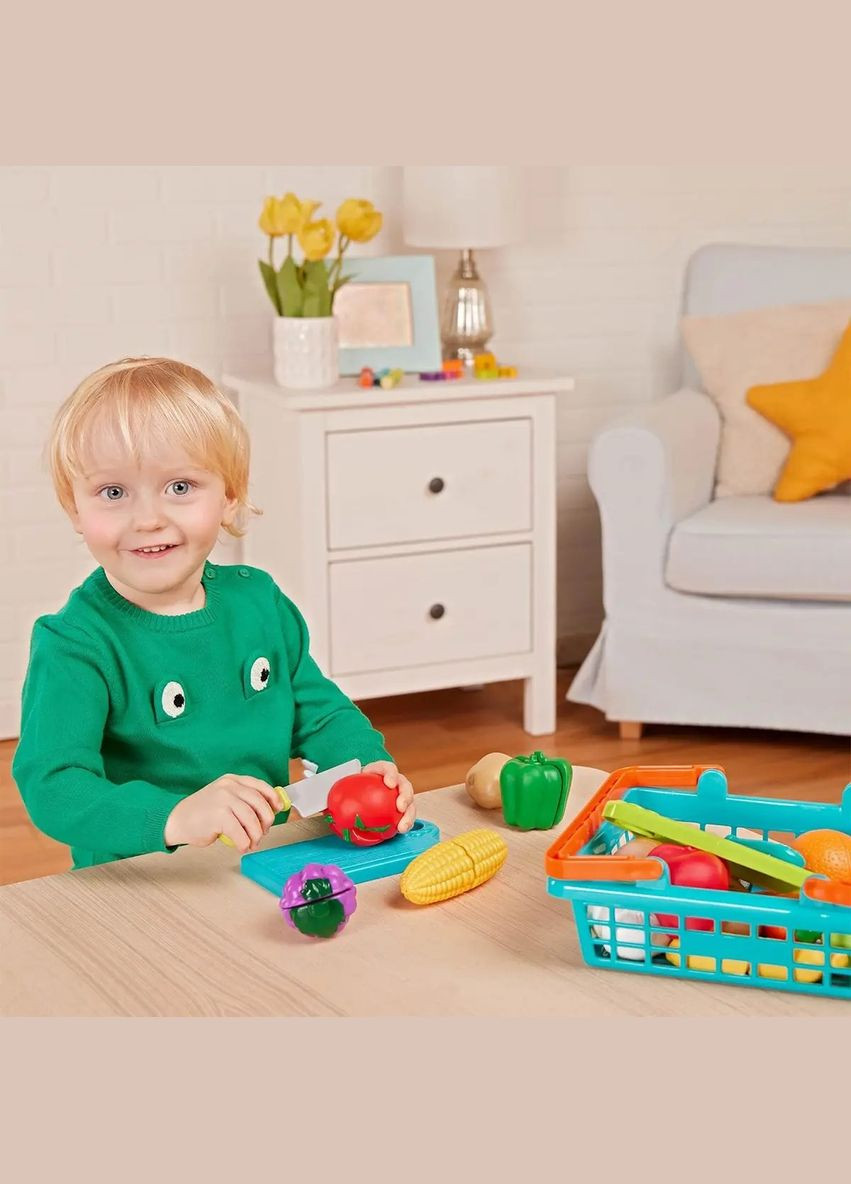 Игровой набор Lite Овощи-фрукты, на липучках, 37 шт. () Battat BT4743Z (328393571)