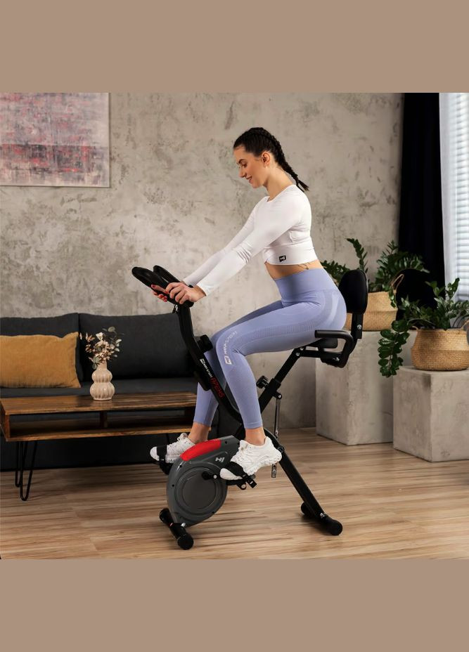 Велотренажер HS-3030X Apeks X-Bike сірий Hop-Sport (301538852)