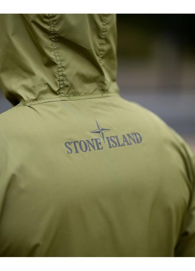 Оливкова (хакі) демісезонна вітровка No Brand