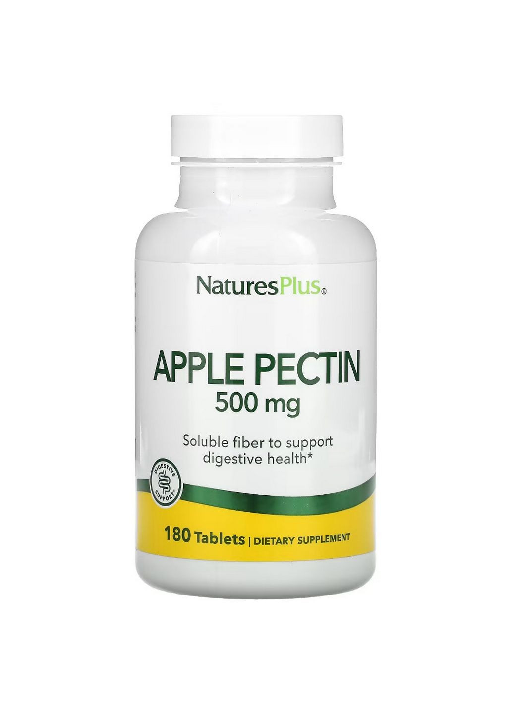 Натуральная добавка Apple Pectin 500 mg, 180 таблеток Natures Plus (293338211)