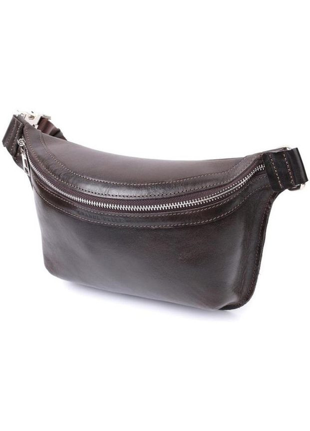 Сумка мужская на пояс через плечо из натуральной кожи маленькая Коричневый 35273 Grande Pelle (333594230)