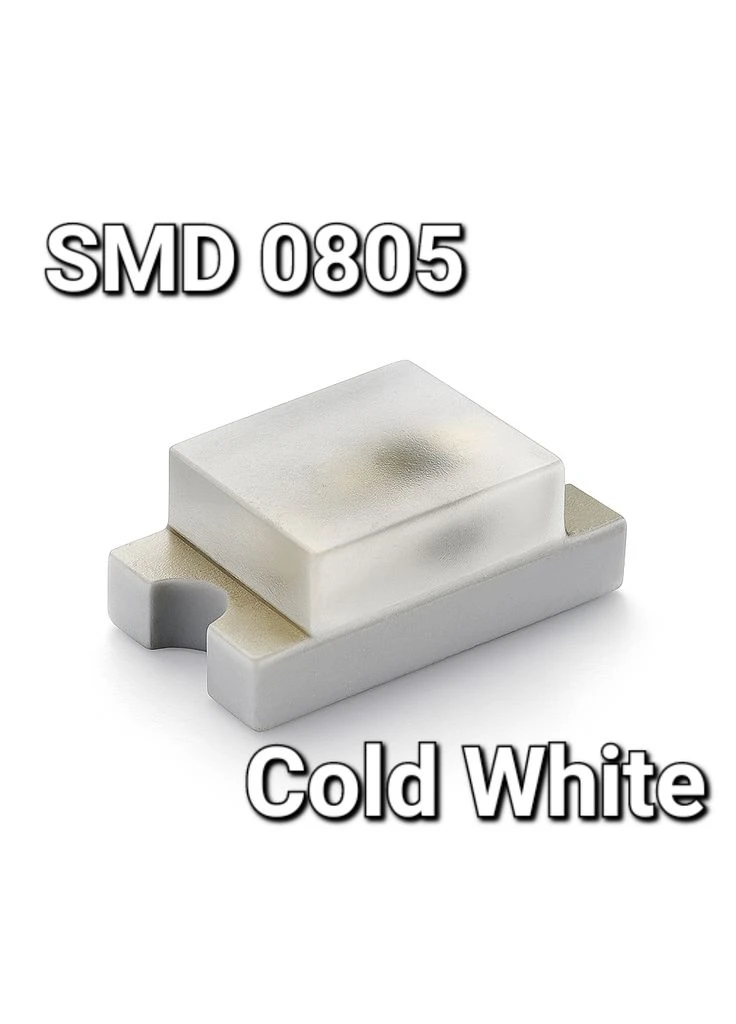 Світлодіод SMD 0805 Cold White. Світлодіод поверхневого монтажу СМД 0805 Холодний білий No Brand (390309242)
