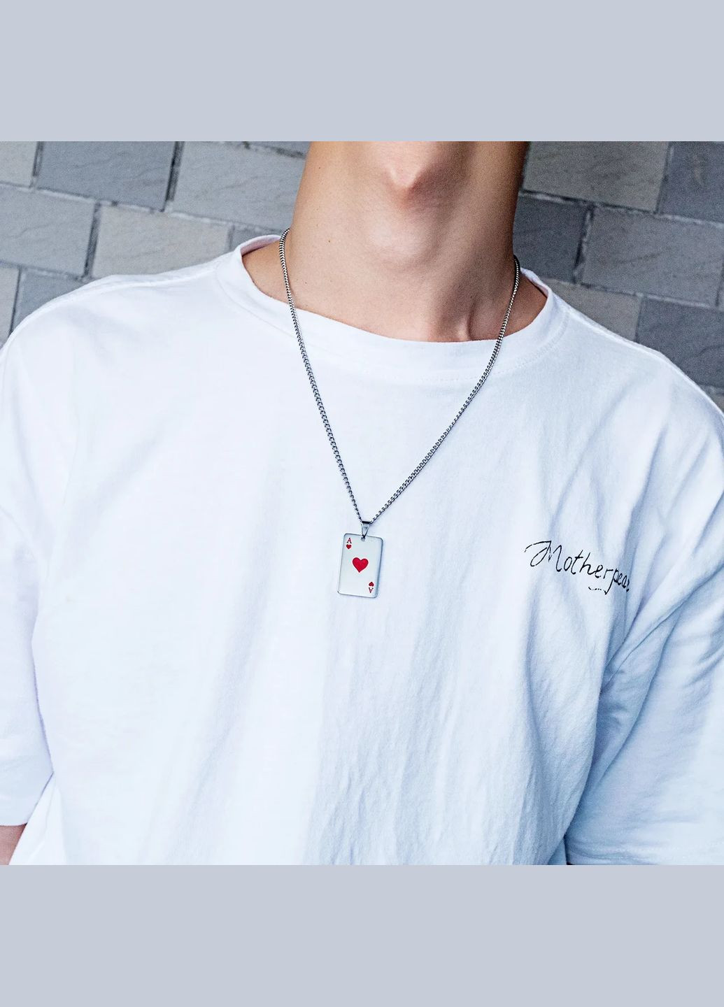 Модная стальная подвеска покерная карта Туз пик червь кулон в стиле Хип-хоп No Brand (338436368)