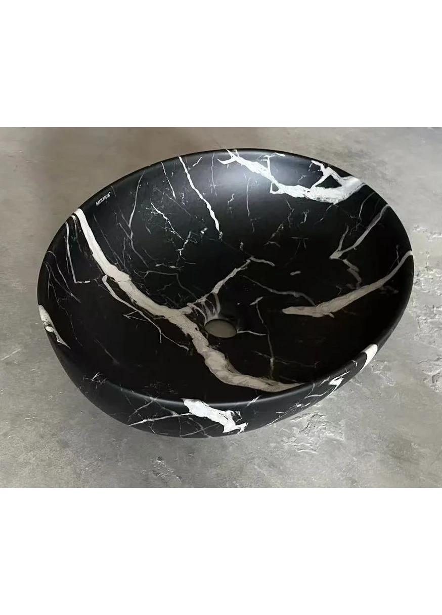 Раковина накладная Ellipse 515x400x130 мм санитарный фарфор мраморная Mixxus (402842132)