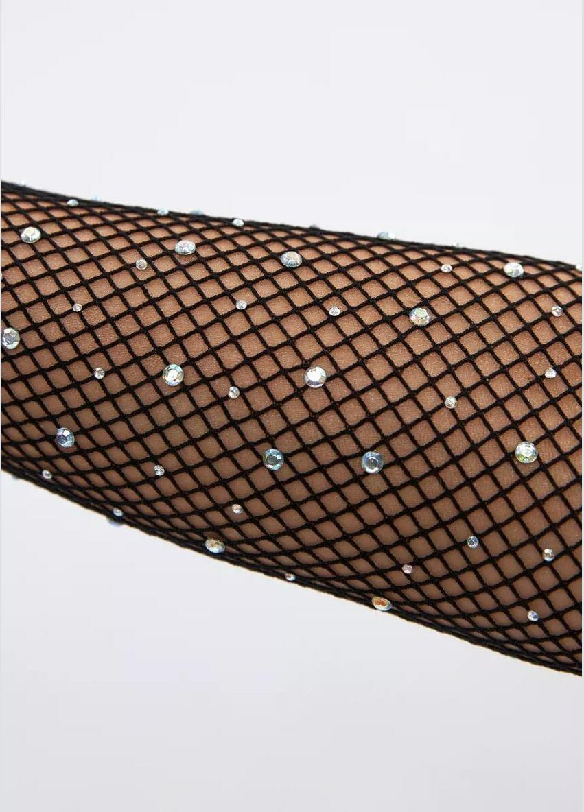 Жіночі рукавички в сітку зі стразами рукавиці з камінчиками для фотосесії карнавальні високі one size для жінок Cindylove (331146351)