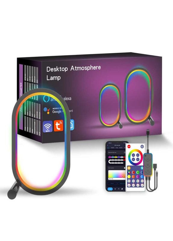 Настільна LED лампа RGB Smart desk oval lamp Bluetooth USB with app Epik (295545512)