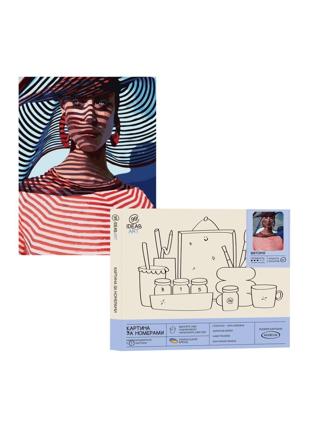 Набір для розпису по номерах "Вікторія" 40*50 см 99IDEAS (340704800)