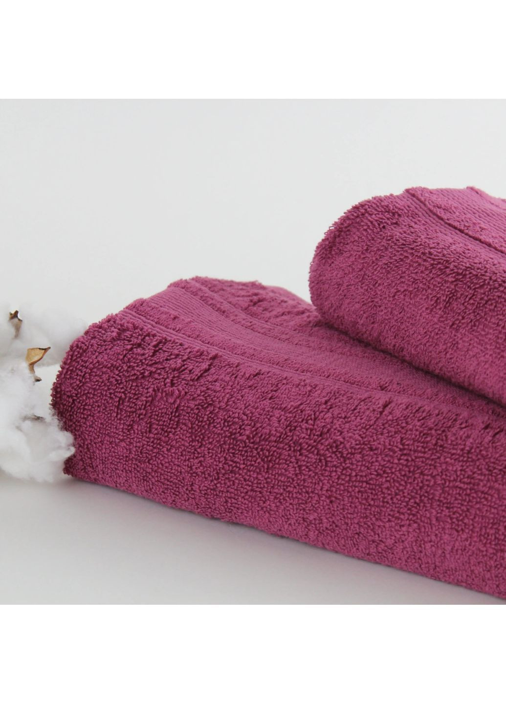 Хлопковое полотенце для тела 70*140 см, 550 г/м2 Fancy Темно-розовый (285205090) ТЕП однотонный темно-розовый
