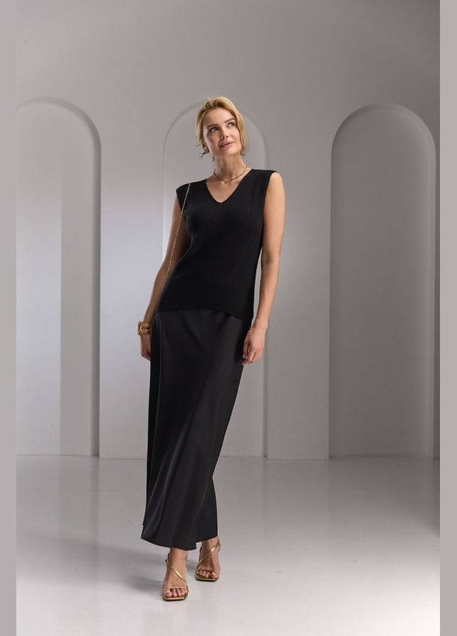 Жіночий трикотажний топ з V-вирізом (2744) Triko Bakh (334710537)