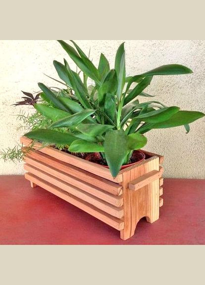 Кашпо из дерева Тысячелистник мускат (КАШ-002707) No Brand (328450415)