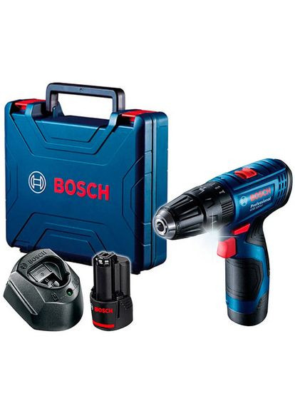 Шурупокрут-дриль GSB 120-LI Professional, 2 акб GBA 12V 2 Ah і з/п, у кейсі (0.601.9G8.100) Bosch (360419056)