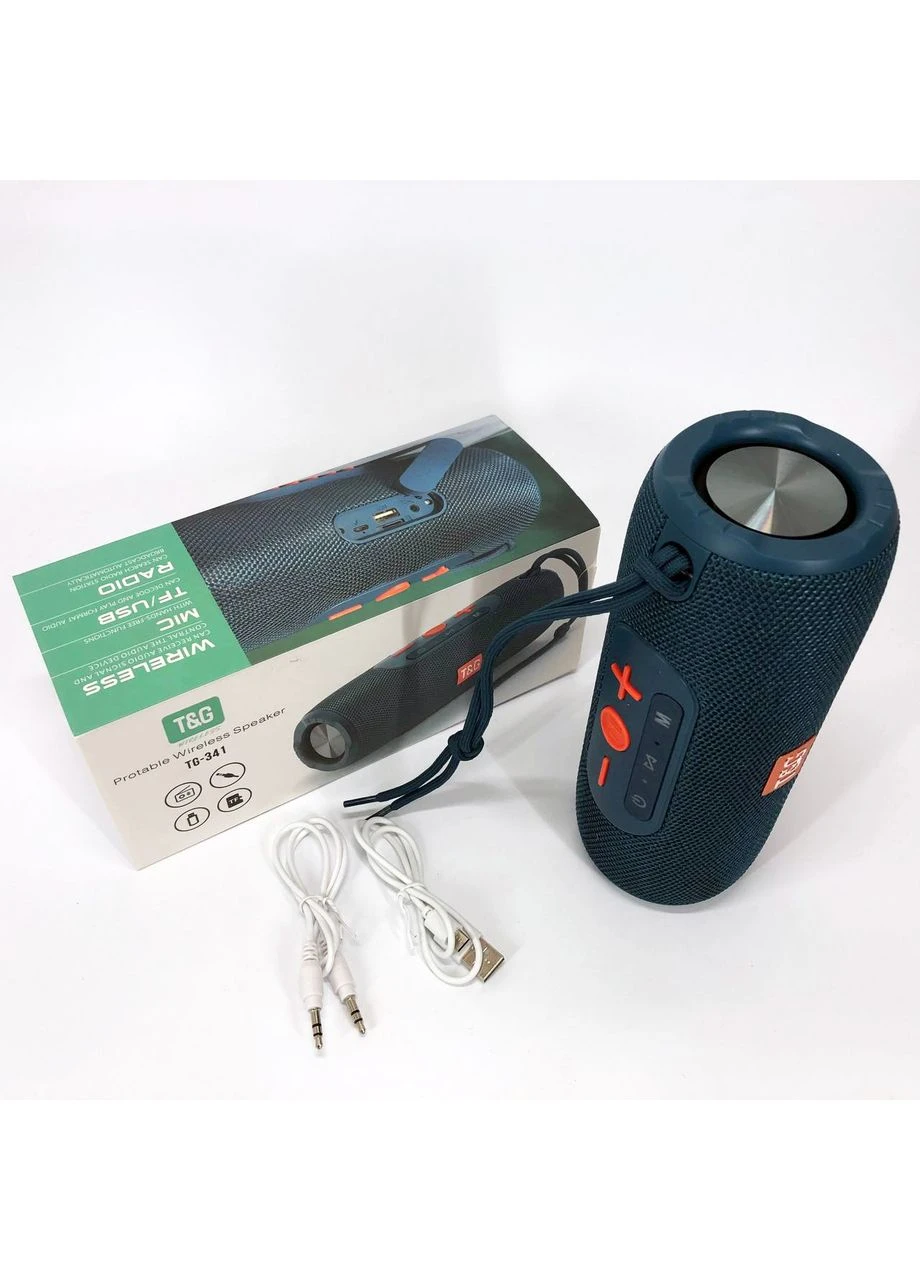 Портативна колонка Bluetooth TG341 зі шнурком, Бездротова колонка портативна потужна. Колір: синій TG (397596538)