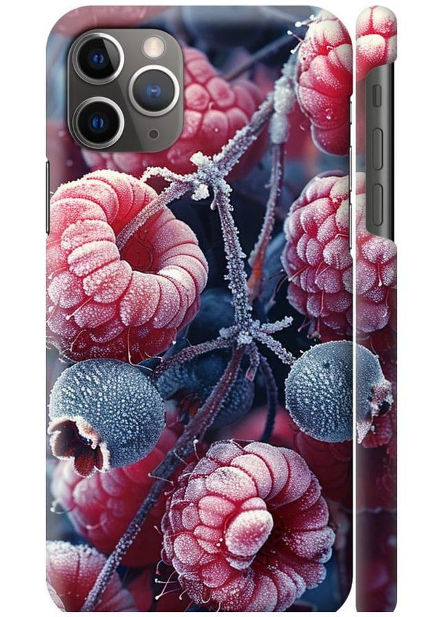 3D пластиковый глянцевый чехол 'Морозные ягоды' для Endorphone apple iphone 11 pro max (285118070)