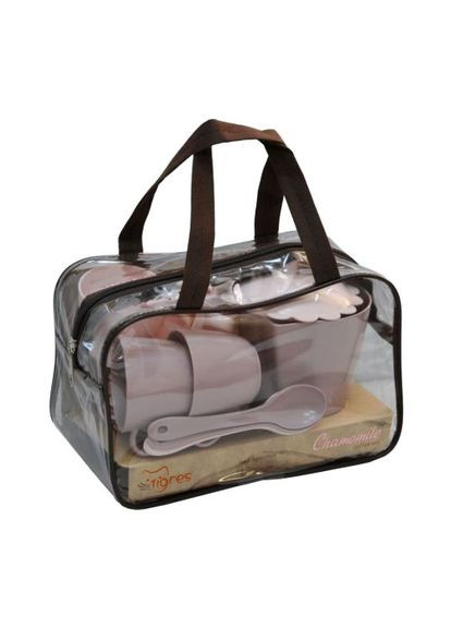 Набор чайной посуды Ромашка TIGRES 14 элементов розовая игрушечная посуда для чаепития. ProDobro (367100106)