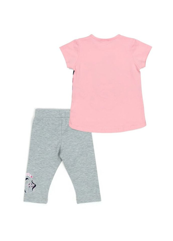 Комбинированный летний набор детской одежды с девочкой (16843-98g-pink) Breeze