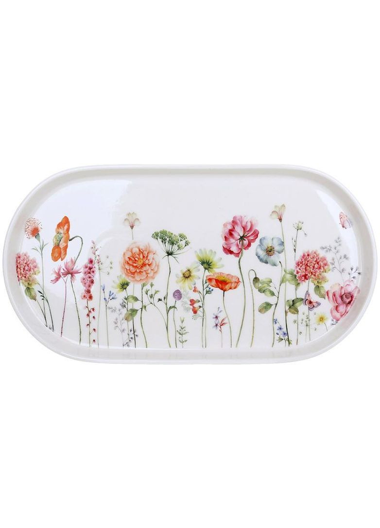 Набор 3 фарфоровых овальных блюд Flower Garden 30х16см BonaDi (330020989)