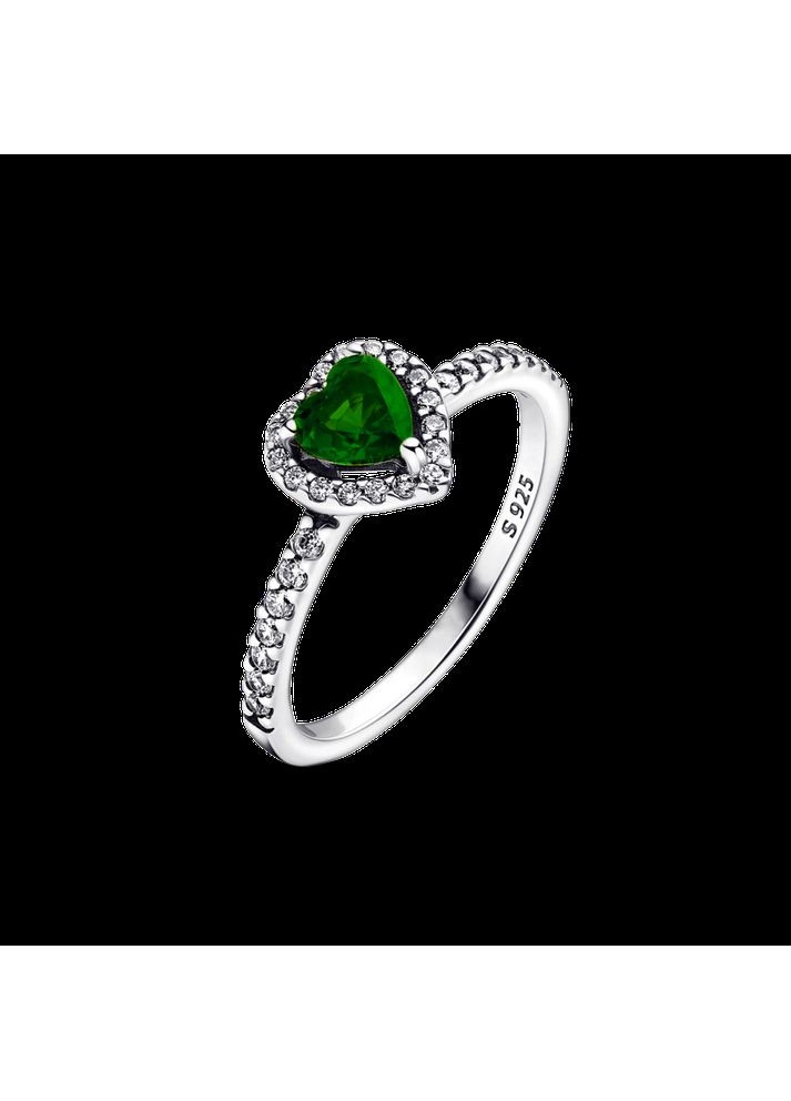 Срібне кільце "Зелене серце" 50 Kabluchka (355348500)