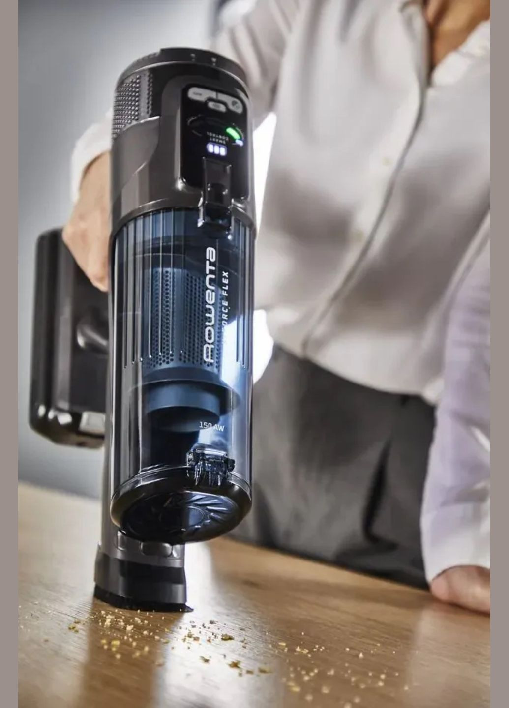 Пылесос беспроводной XForce Flex 13.60, 200Вт, конт пил -0.65л, автон. работа до 60мин, НЕРА, подсветка, гибкая насадка, синий Rowenta (314748485)