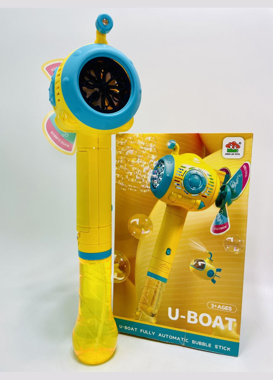 Установка с мыльными пузырями HL 134 B (48) на батарейках, бутылочка с мыльной жидкостью, в коробке No Brand (331294768)