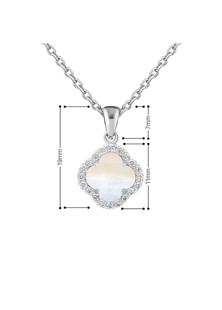 Серебряный кулон Клевер с перламутром (7374.2) IRIJ (331016775)