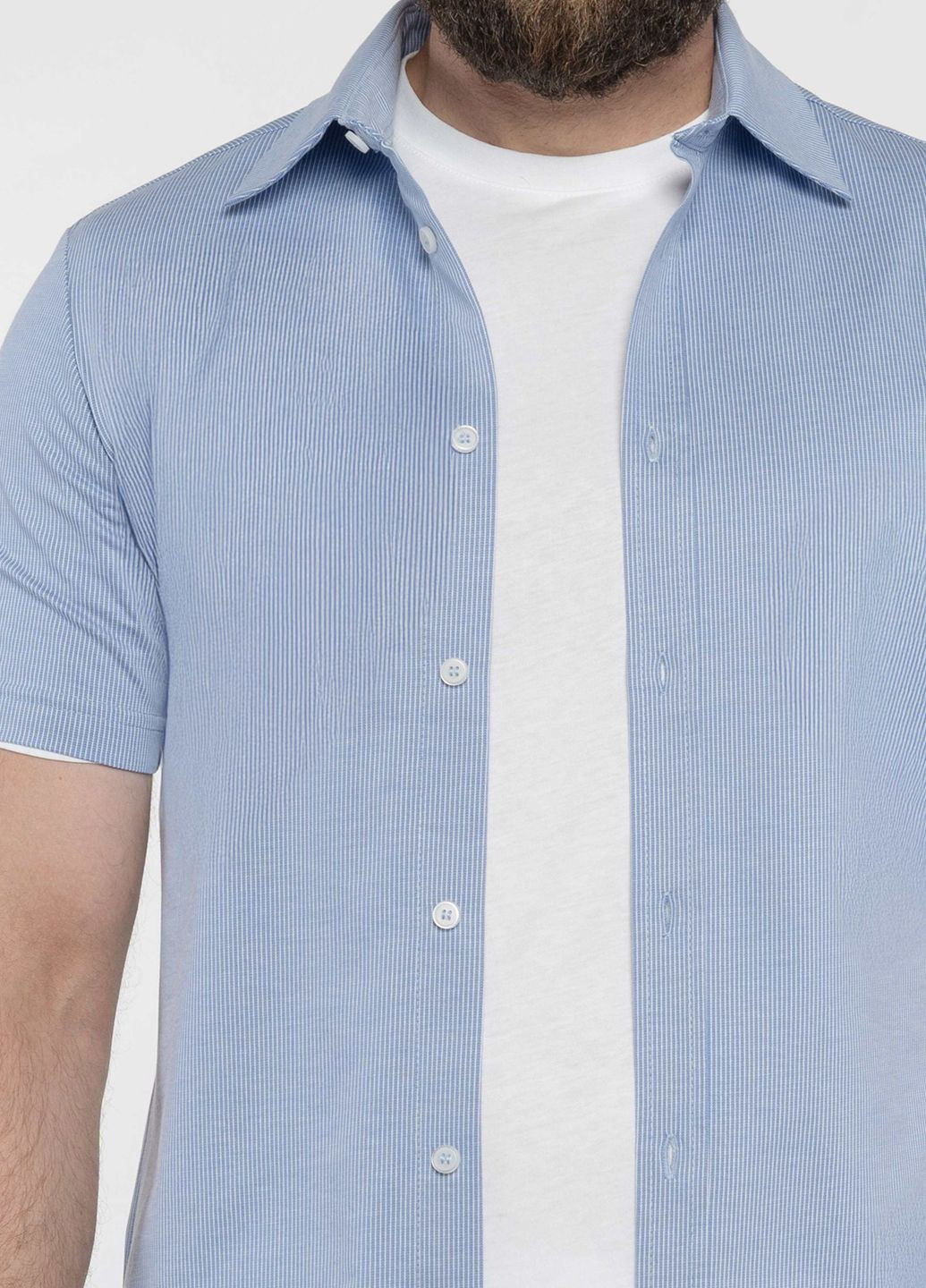 Сорочка чоловіча блакитна Arber RALPH Jersey SS (337514437)