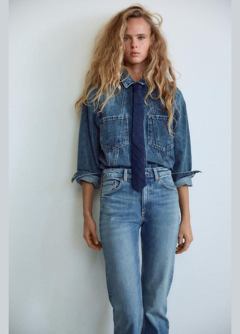 Женские джинсы прямого кроя темно-синие. You Best - (317326824)