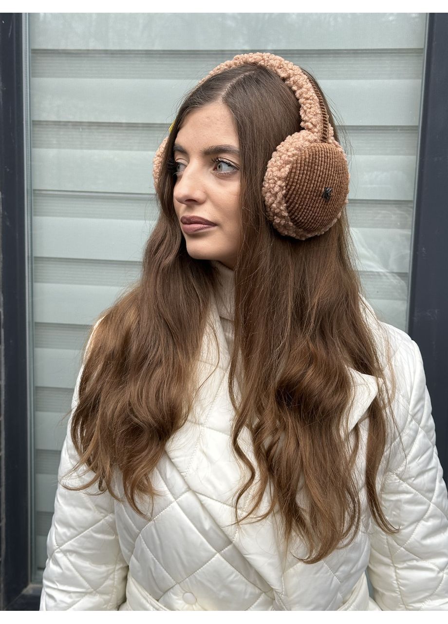 Теплі навушники зимові Kentaver хутряні тедді TEDDY+вельвет ірис Kent&aver (362044168)