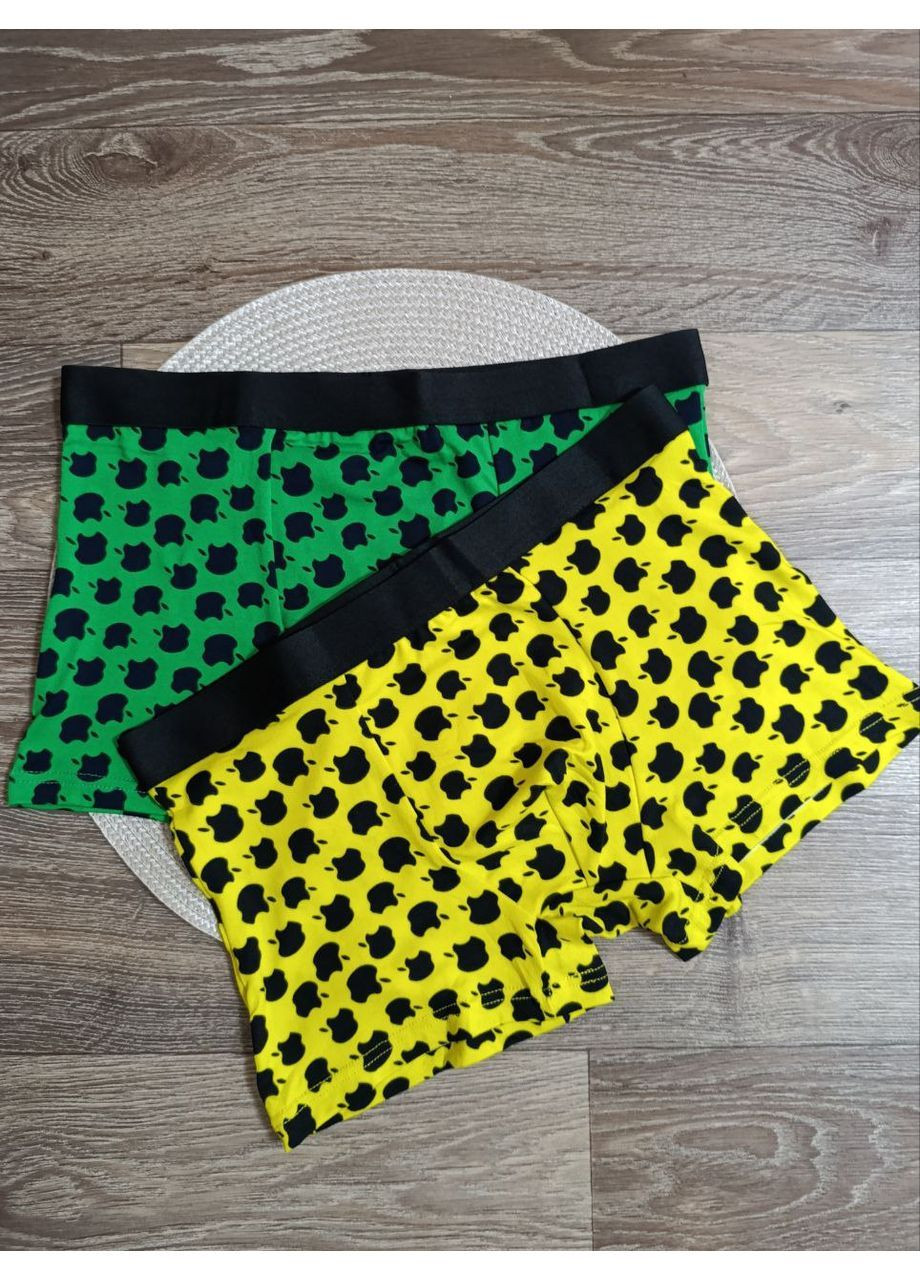 Комплект (2 штуки) мужских трусов-боксеров «Яблочко»,, Боксеры, размеры от XL до 4XL Amigo (369422072)