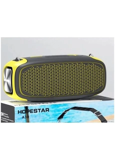 Портативная Bluetooth-колонка A30 Желтая с картой памяти и 3.5 мм разъемом Hopestar (370165219)