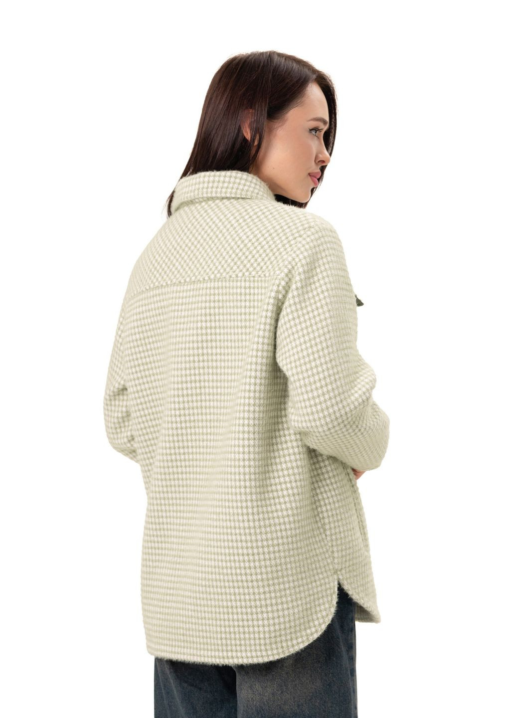 Фисташковое демисезонное Пальто-рубашка Эйда фисташковый (париж) Emass