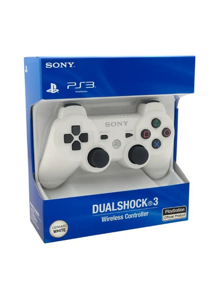 Беспроводной Bluetooth джойстик PlayStation 3 DualShock 3 White Sony PS3 (361971223)