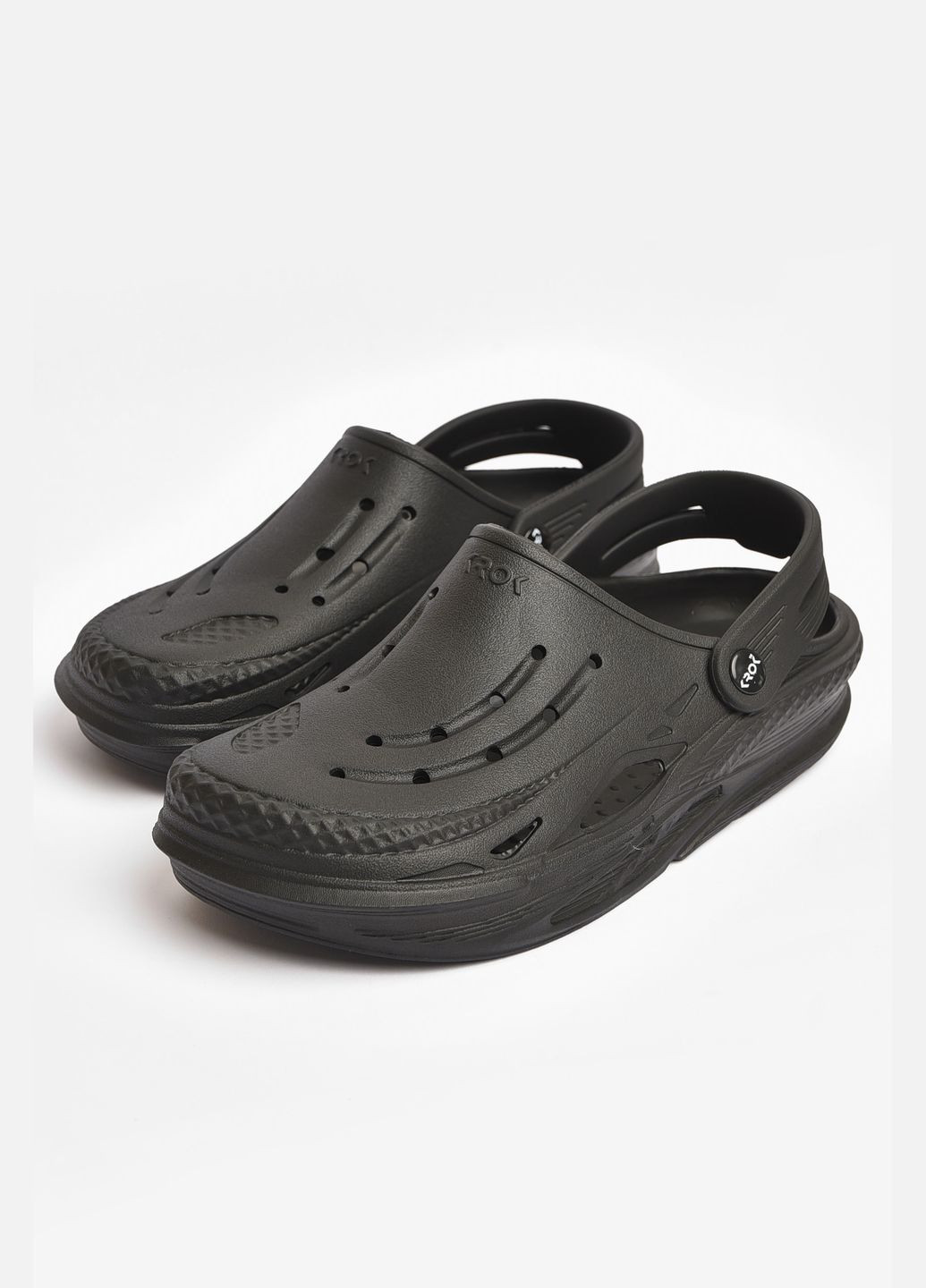 Кроксы мужские черного цвета Let's Shop (338370770)