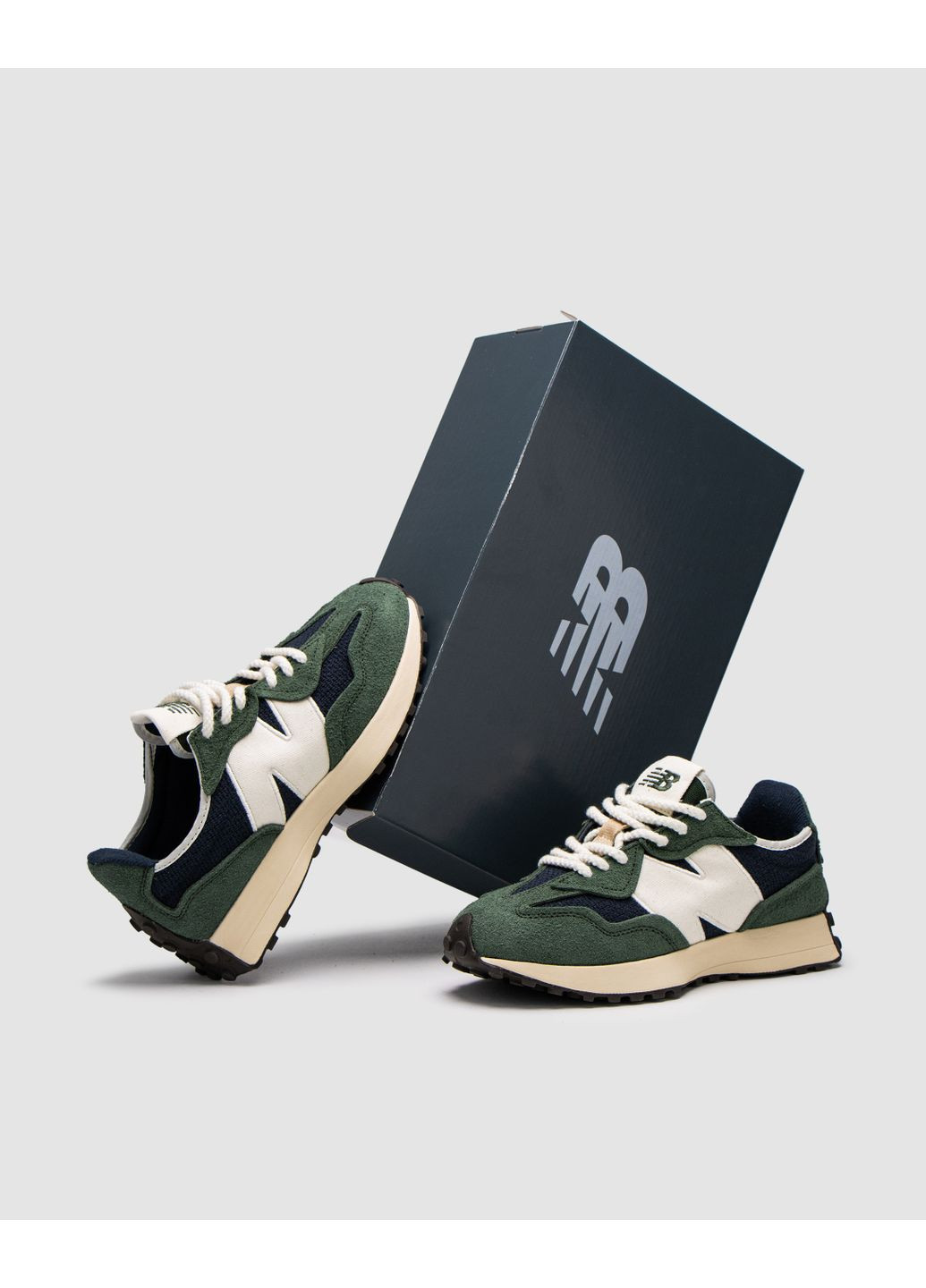 КРОСІВКИ ЖІНОЧІ NEW BALANCE 327 MIDNIGHT GREEN НЬЮ БЕЛАНС 327 No Brand сірі демісезони (368859785)
