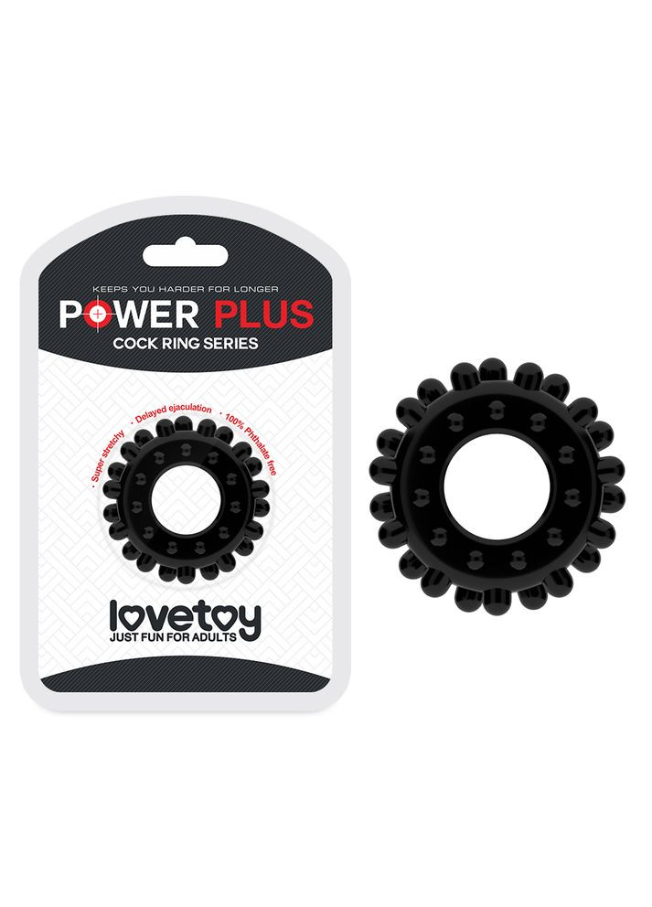 Ерекційне кільце Power Plus Cockring 2 Чорне CherryLove Lovetoy (282960639)