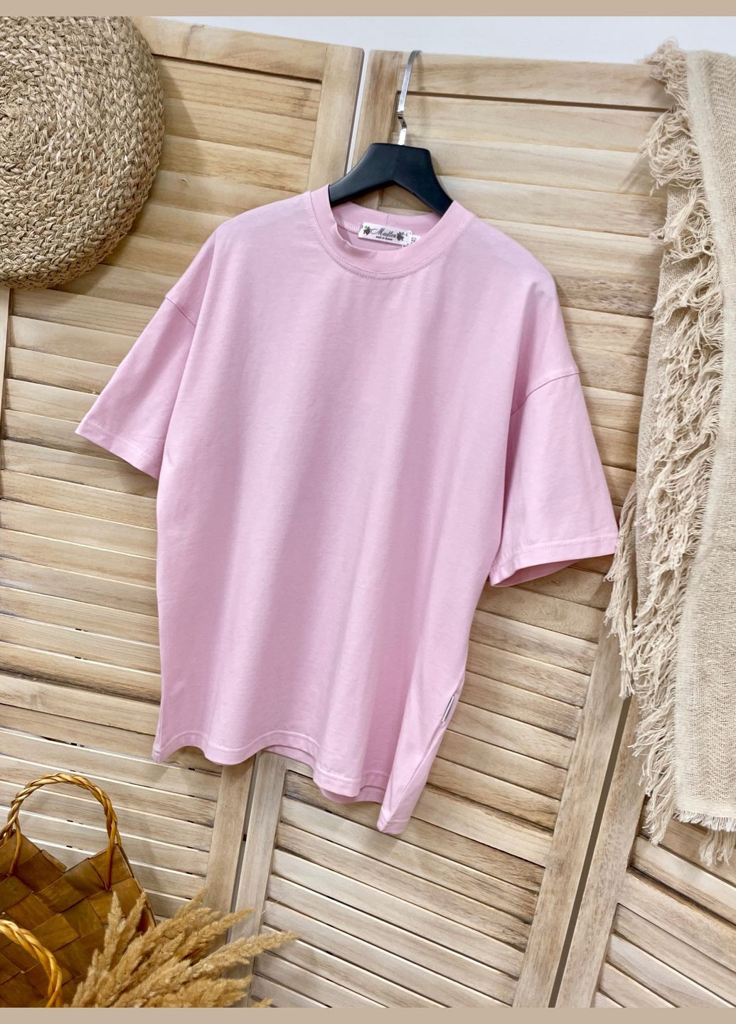 Рожева демісезонна футболка однотон Україна