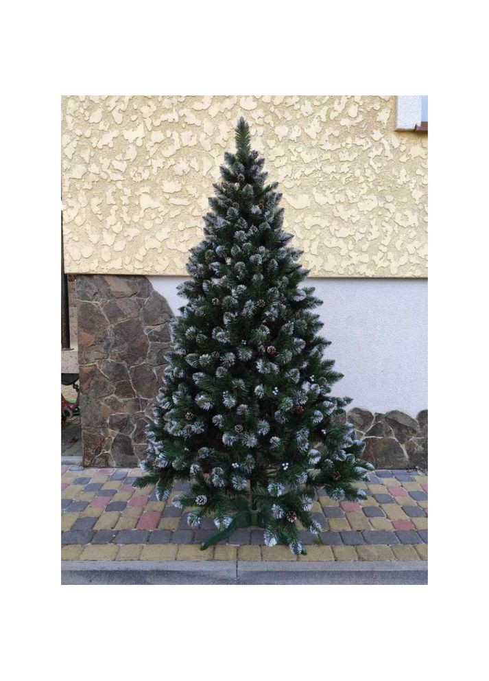 Елка искусственная Кармен Премиум 2.5 м темно-зеленая с серебристыми шишками и жемчугом 7766 Botanica (360882397)