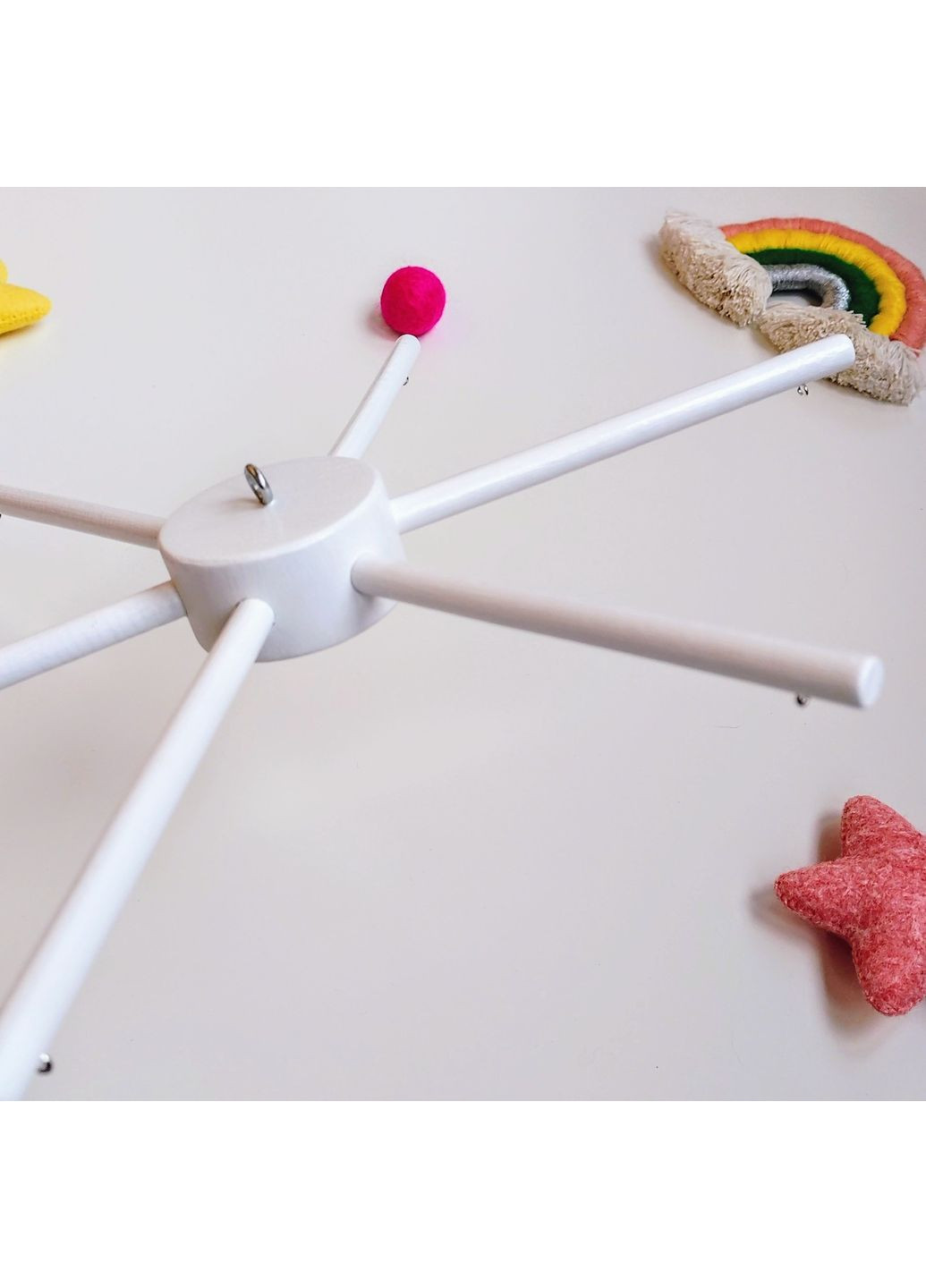 Основа Хрестовина для дитячого мобіля, 6 променів, 28 см, No Brand (362474939)