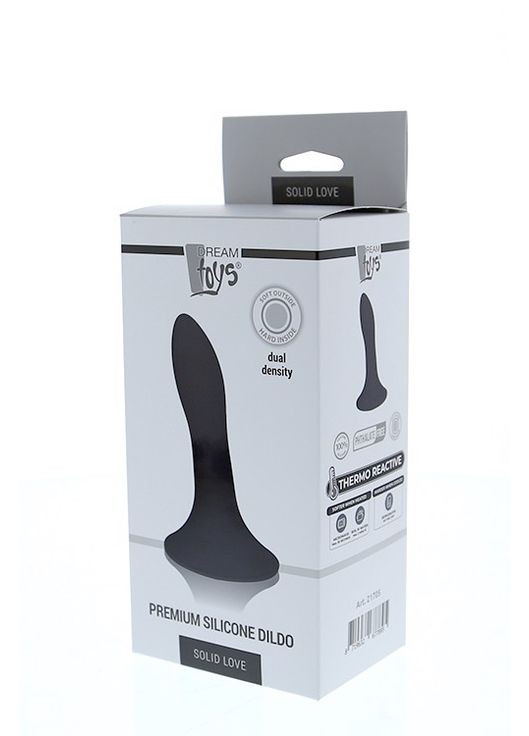Фалоімітатор анальний Термоактивний Dream Тoys Solid Love чорний Dream Toys (302496304)