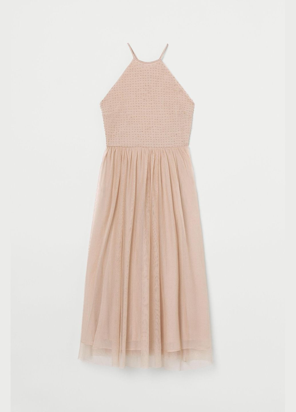 Бежевое вечернее платье,бежевый, H&M