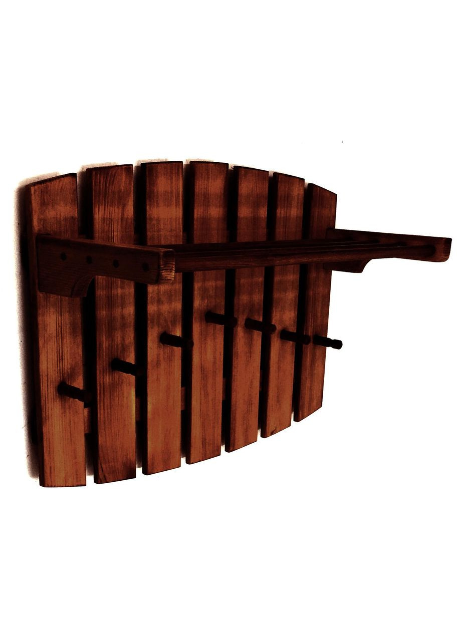 Вешалка банная из дерева Боярышник латте (ВБА-002216) No Brand (328910095)