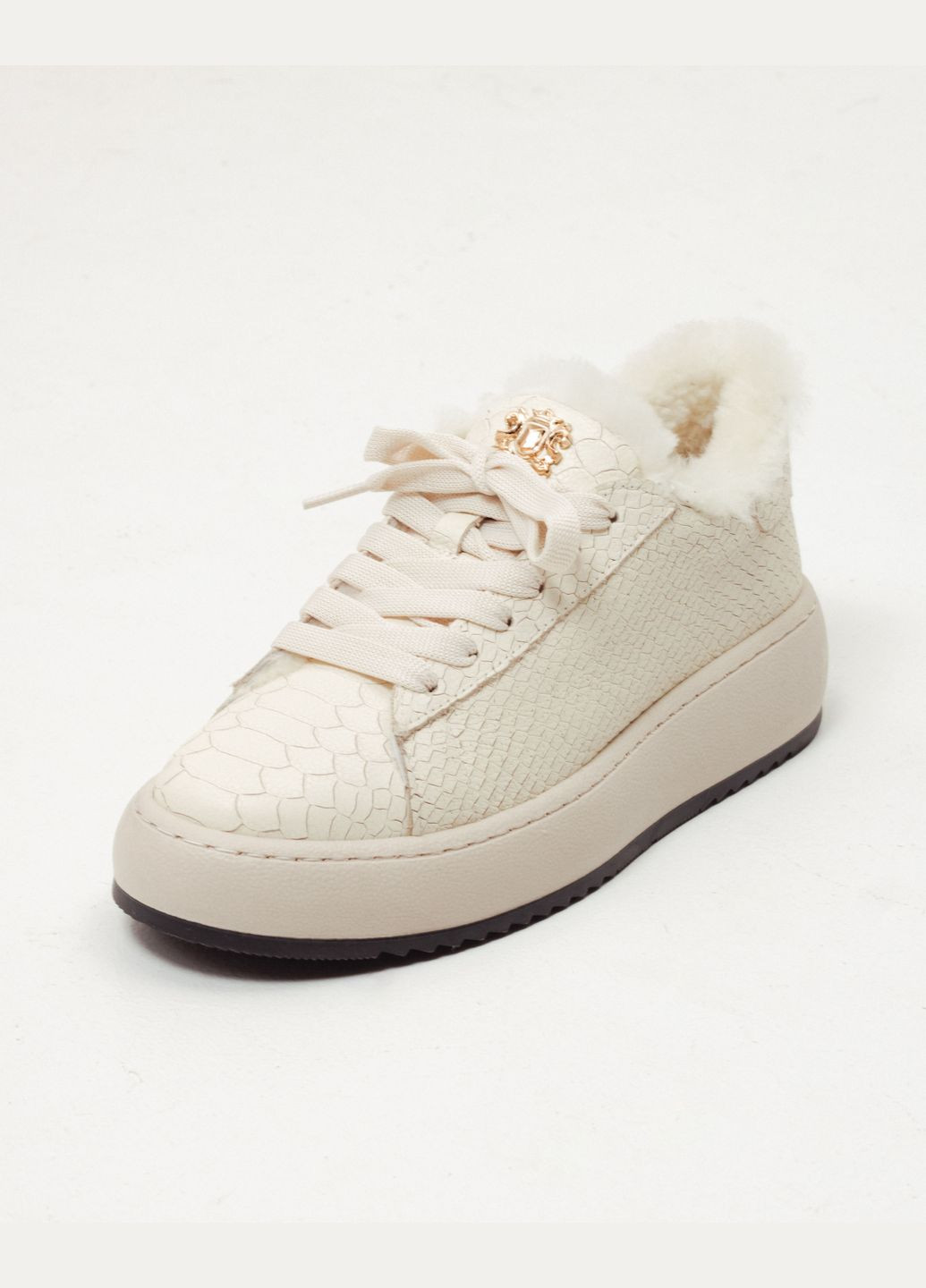 Кроссовки утепленные молочные кожа Phany молочные лето (301407870)