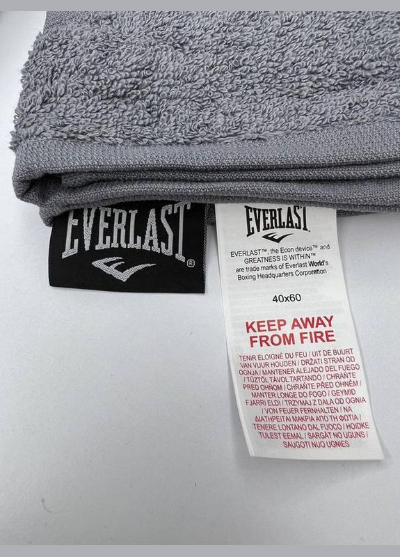 Everlast маленький рушник для залу спорту логотип сірий виробництво - Туреччина