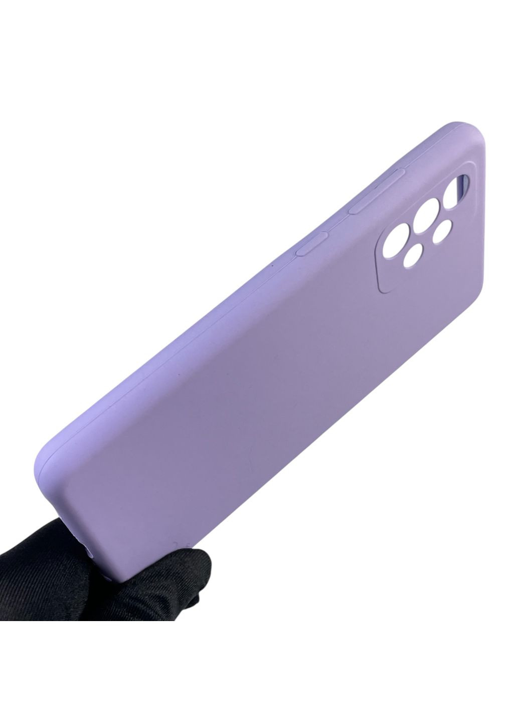 Чохол для Galaxy A52 5G (SM-A526) силіконовий з мікрофіброю нековзний на самсунг а52 5г бузковий Samsung (366388095)