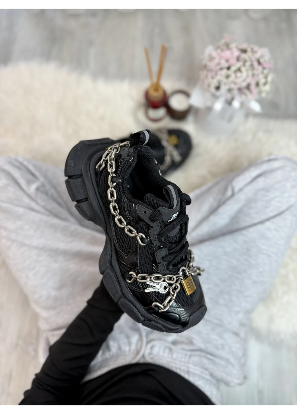 КРОСІВКИ ЖІНОЧІ BALENCIAGA 3XL PREMIUM BLACK GOLD БАЛЕНСІАГА ЧОРНІ No Brand чорні демісезони (391943488)