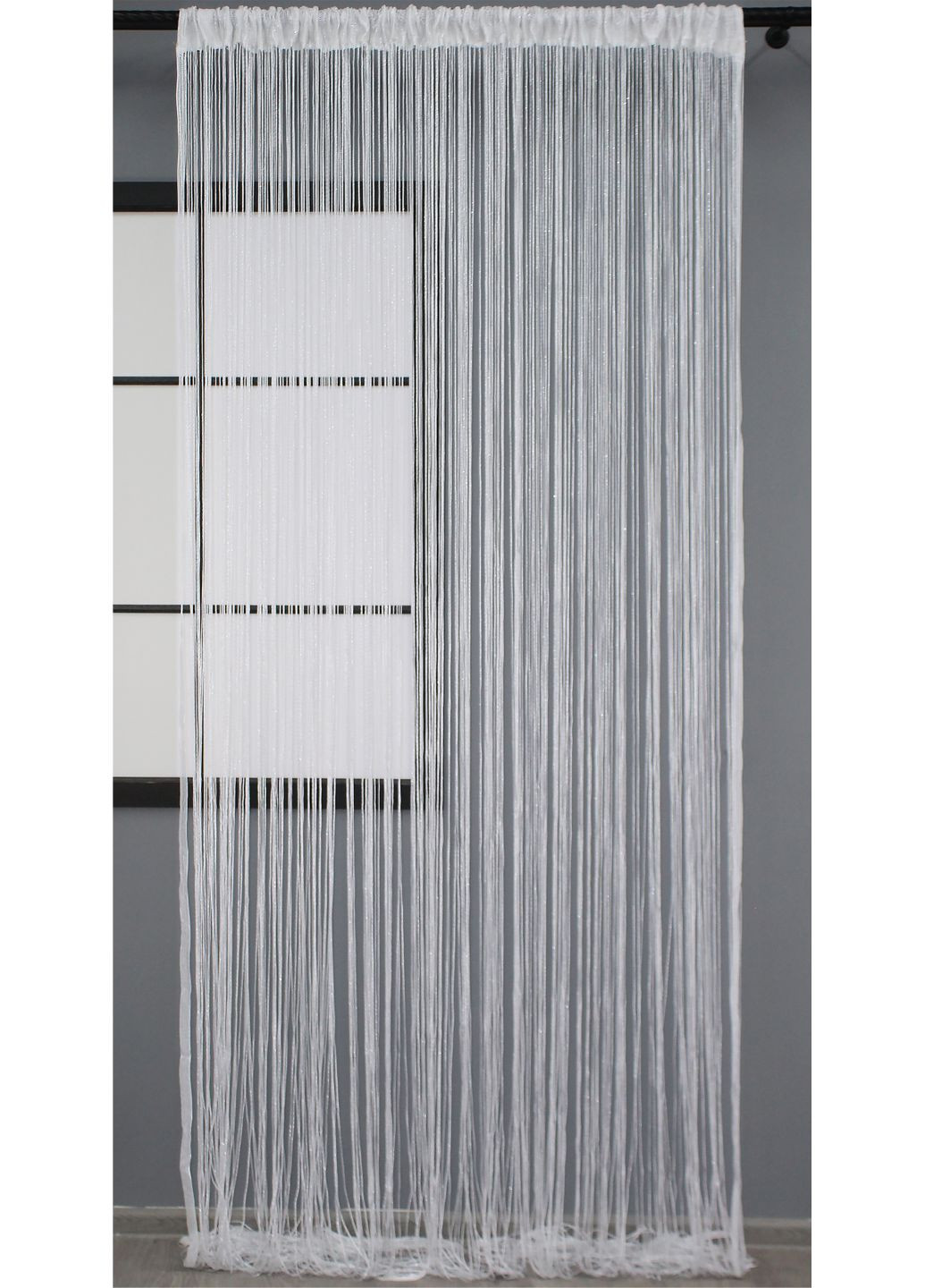 Штори-нитки "Кісея" з люрексом Білий 300х300см 1 шт (61-033) No Brand (299633802)