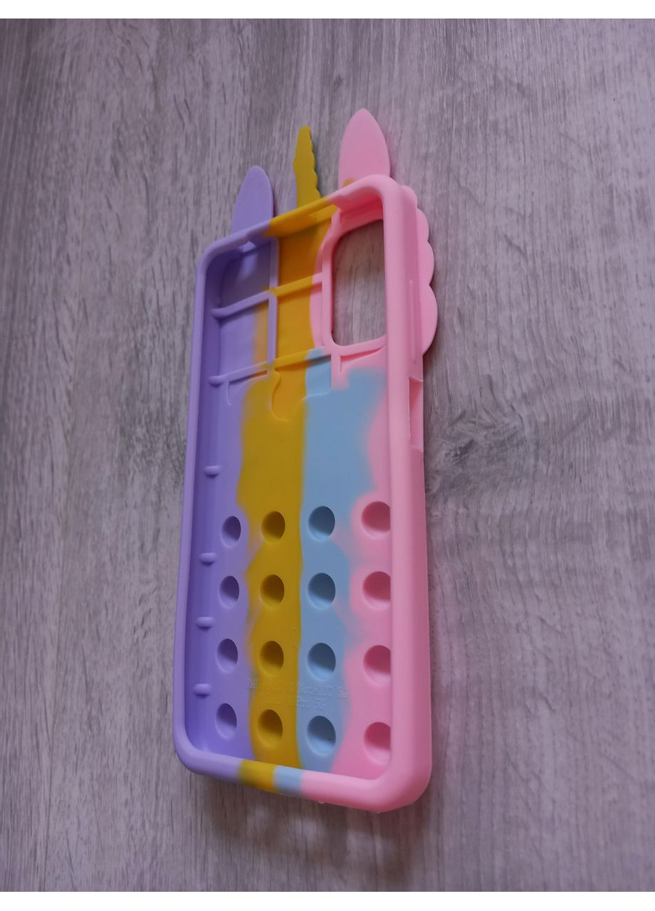 Чохол Pop it для Poco M3 pro Єдиноріг Поп іт антистрес силіконовий дитячий райдужний Xiaomi (360896970)